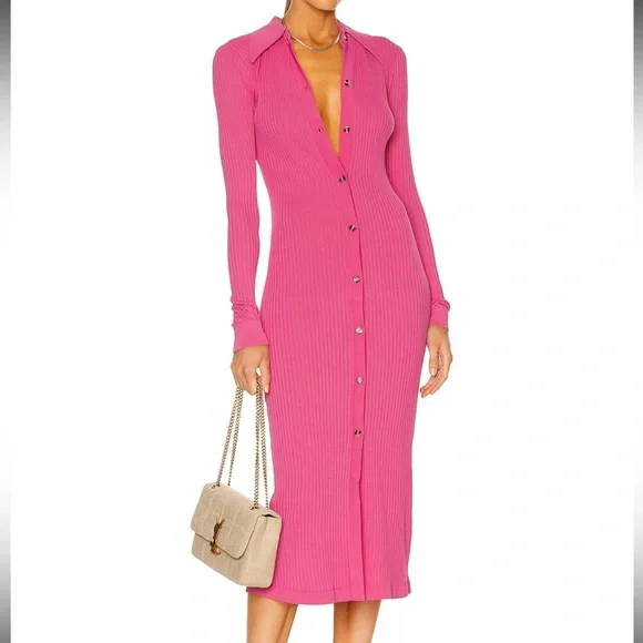 Dodo Bar Or Pink Ella Ribbed Dress - XS - Picture 3 of 9